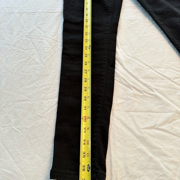 🎉Seven 7 black skinny jeans with gold brocade trim down sides. Sz 4 - Picture 6 of 9